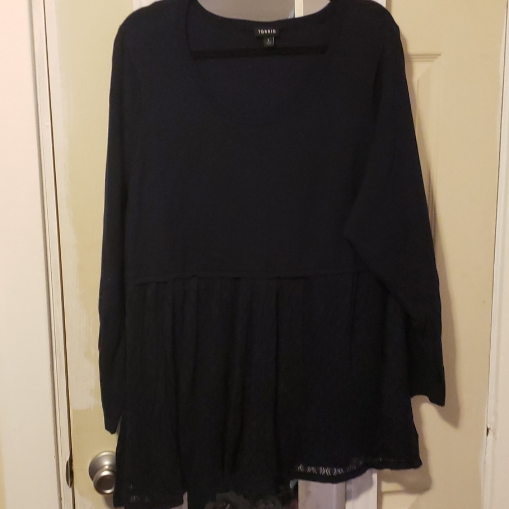 Navy baby doll sweater